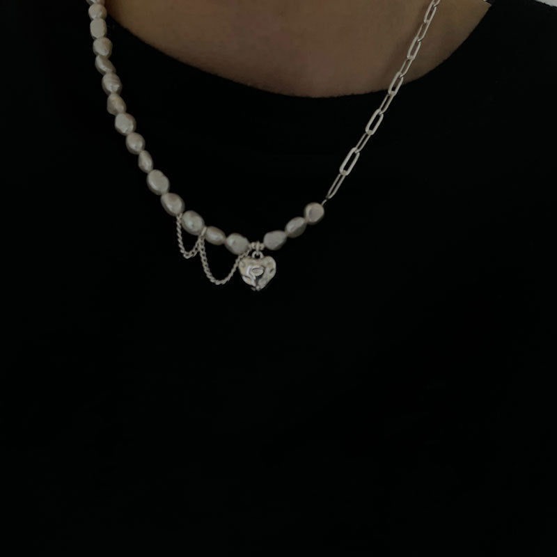 Collier de perles à chaîne asymétrique