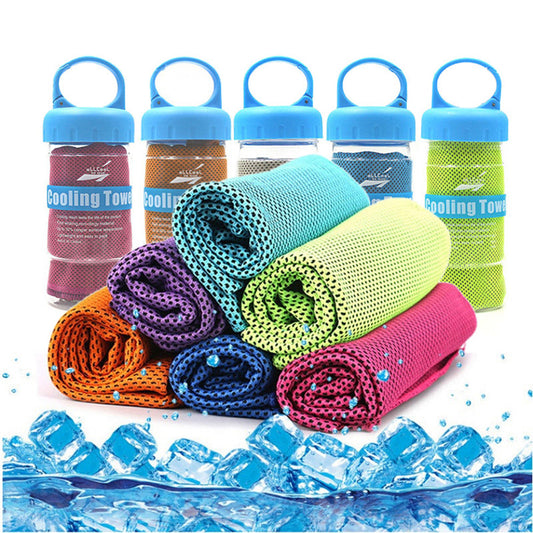 Microfiber Rapid Cooling Sport Face Towel - High Density Cold Sense Yarn