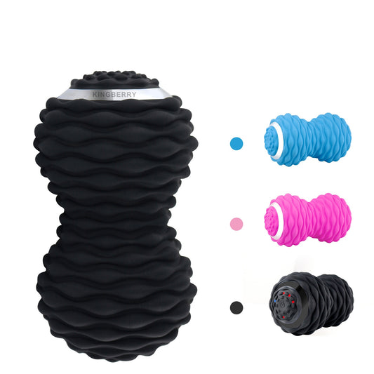 Electric Vibrating Peanut Ball Muscle Roller - Rechargeable Portable Massager