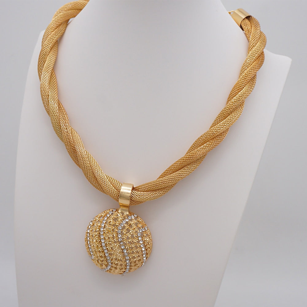 Conjunto de joyas de oro fino