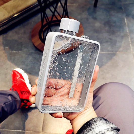 Durable And BPA-Free 380 ML Flat Water Bottle