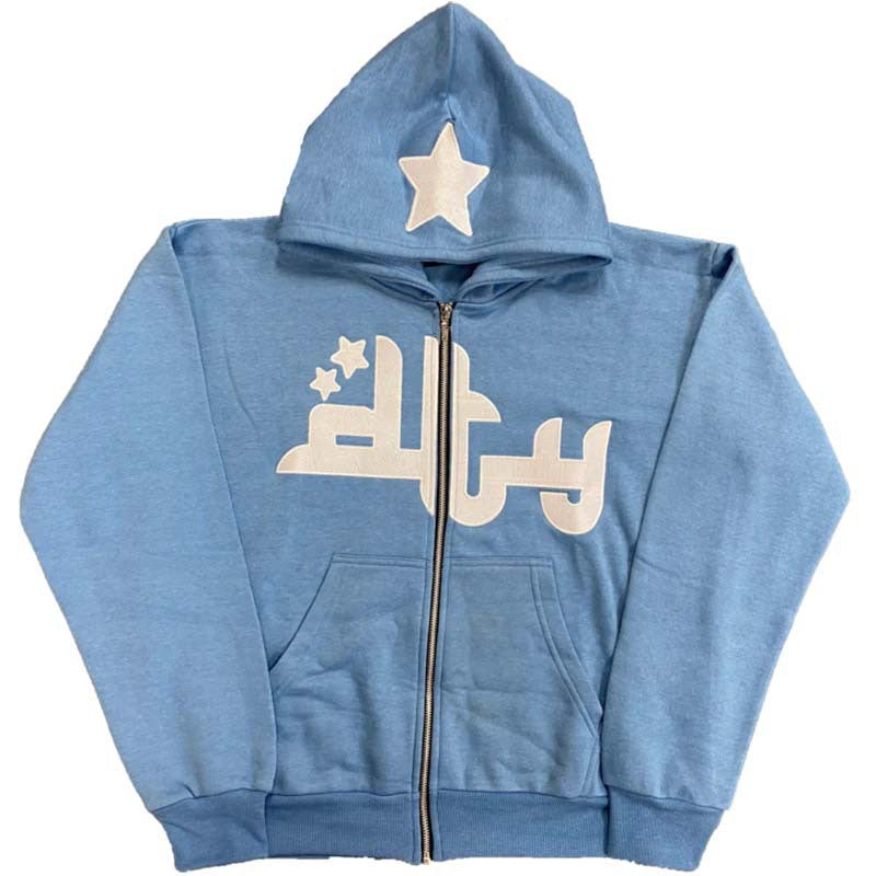 Sudadera con capucha y estampado de letras de estrellas