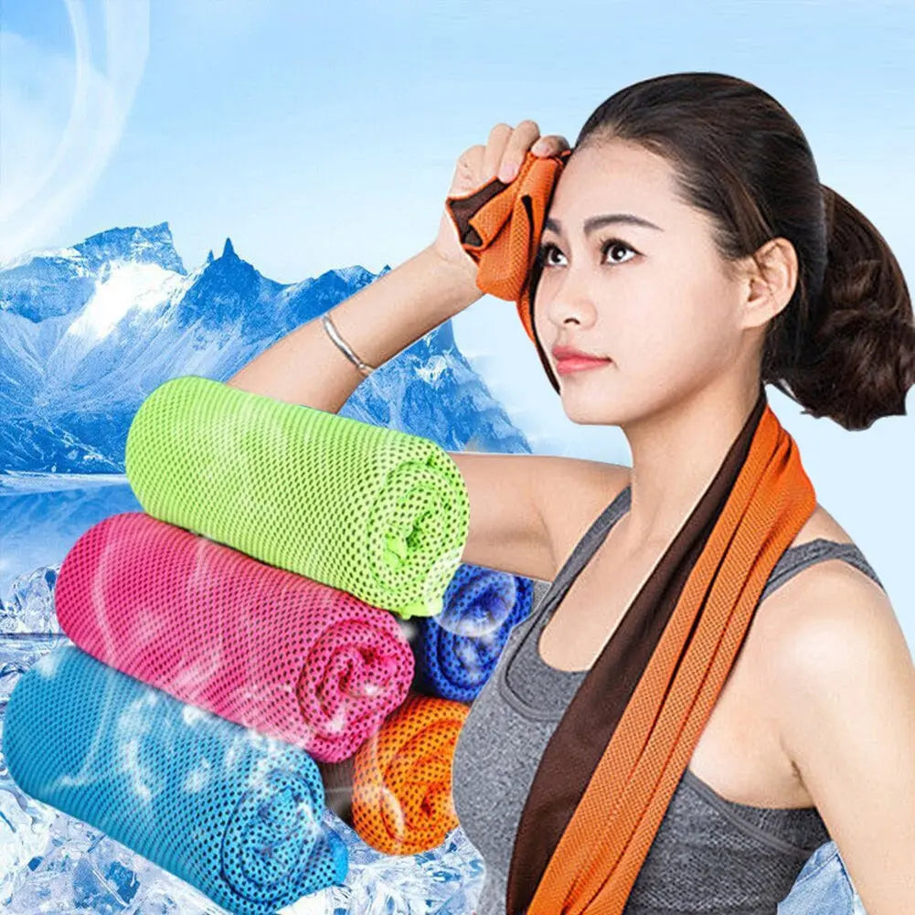 Microfiber Rapid Cooling Sport Face Towel Cold Sense Yarn_Vivareflex_Online