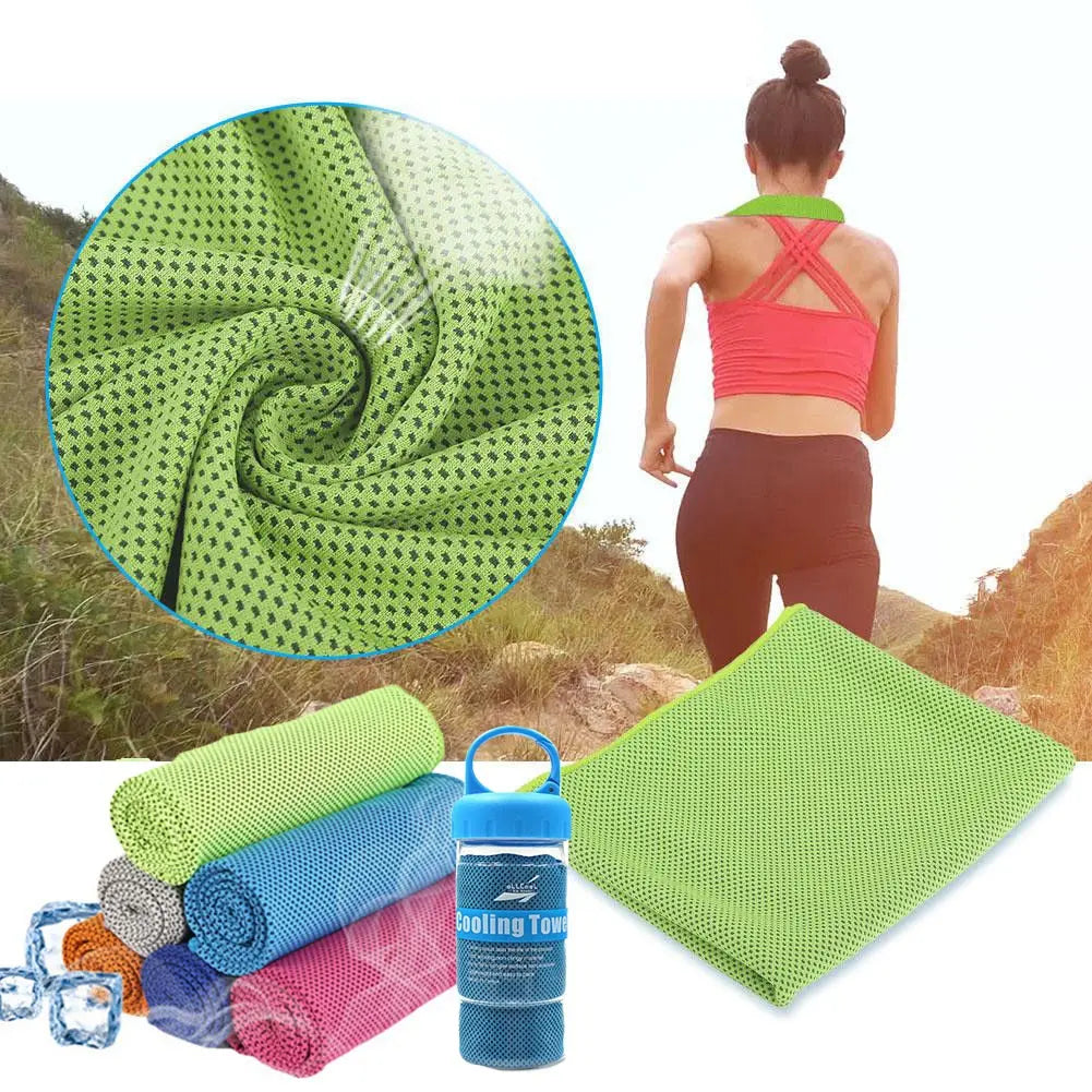 Microfiber Rapid Cooling Sport Face Towel High Density Sense Yarn_Vivareflex_Online