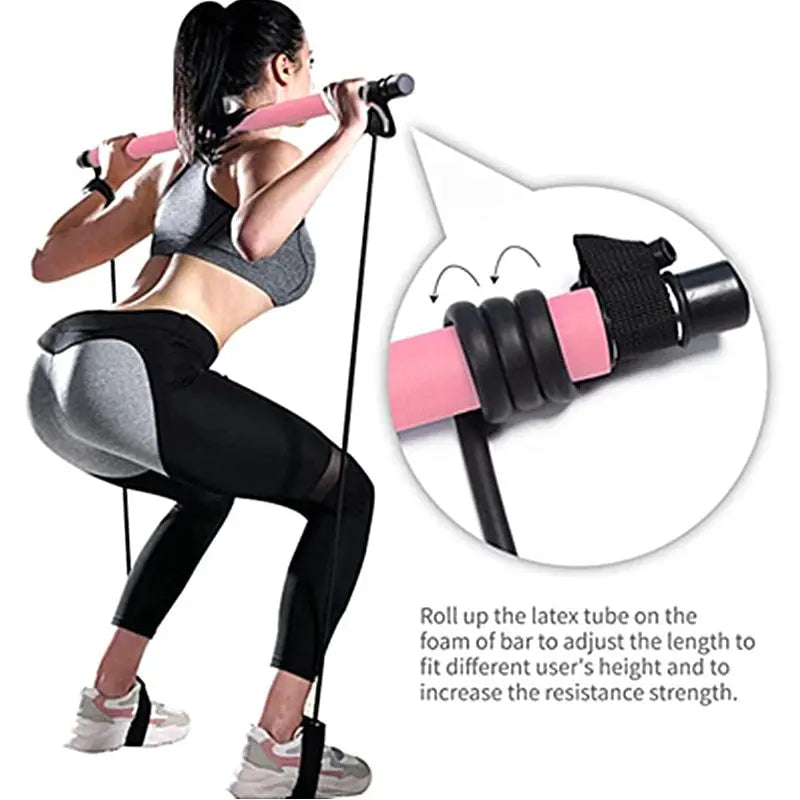 Portable Pilates Bar and Resistance Band_Vivareflex_Online