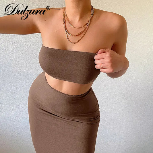 Sleeveless Knitted Bodycon Tube Skirt_Vivareflex_Online