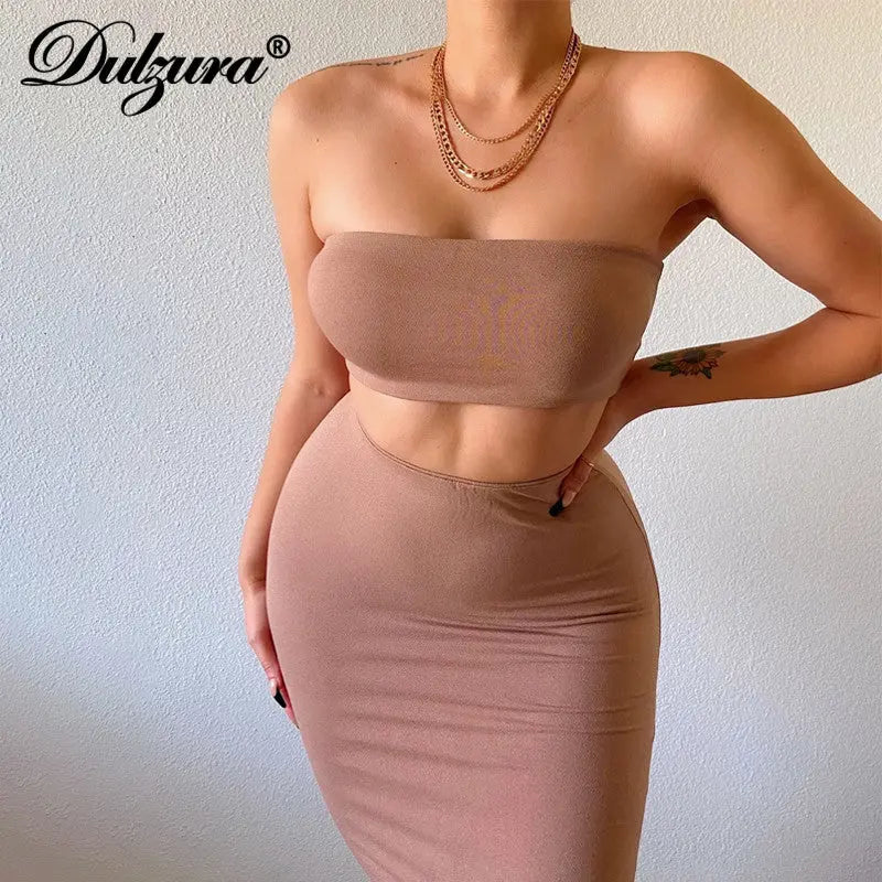 Knitted Bodycon Tube Skirt_Vivareflex_Online