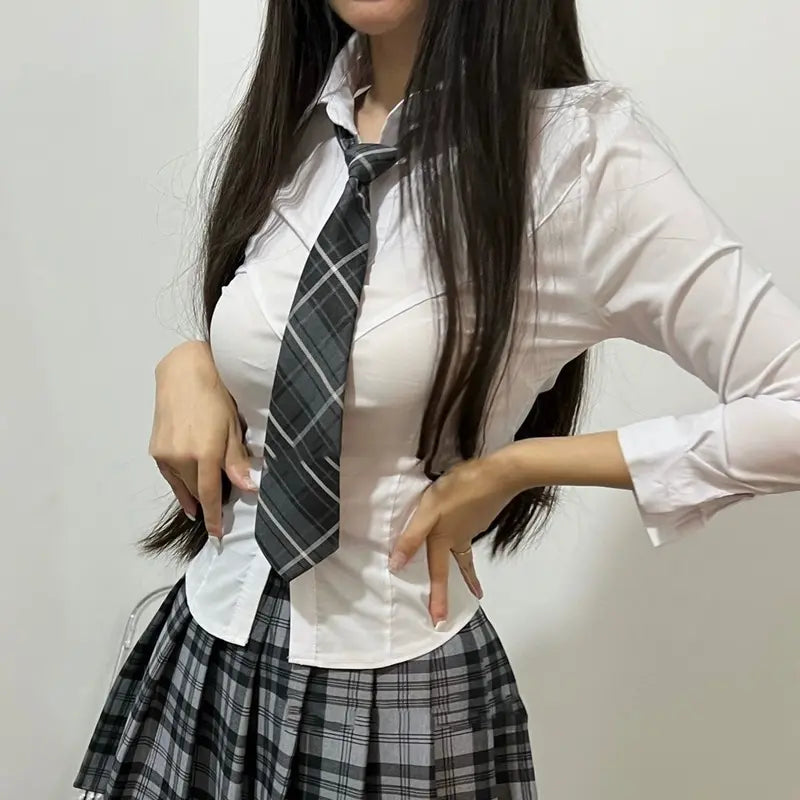 Classic White Color Ladies Tunics Uniform Tops_Vivareflex_Online