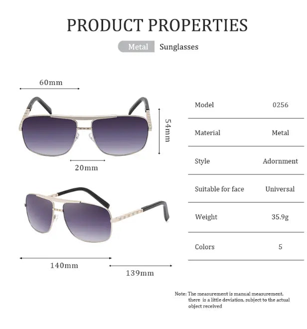 Classic Square Sunglasses Multiple Colors_Vivareflex_Online