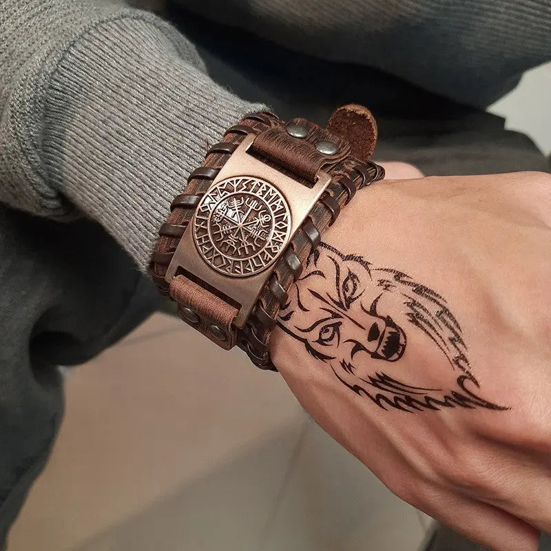 Vintage Compass Design Nordic Bracelet_Vivareflex_Online