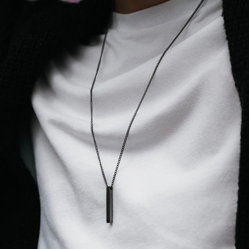 Collier pendentif rectangulaire