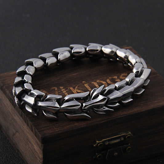 Stainless Steel Men's Viking Bracelet