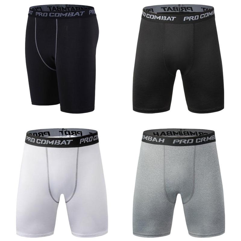 Pantalones cortos elásticos de fitness para hombre